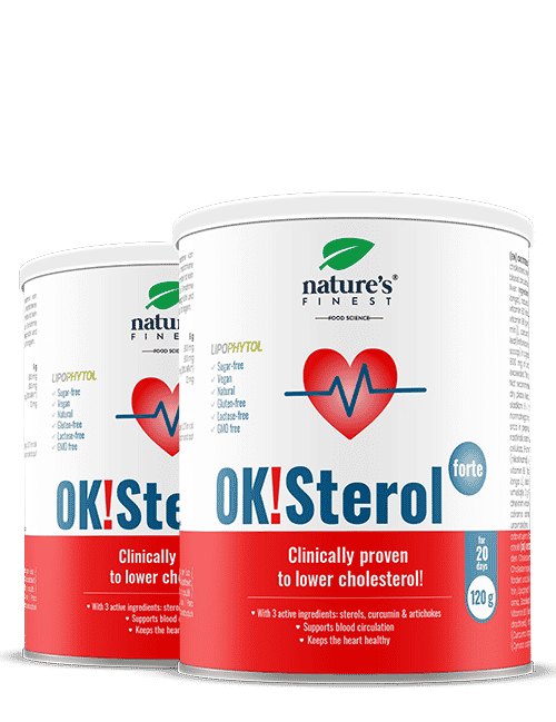 OK!Sterol Forte 1+1 , Clinicamente Provato , Abbassa Il Colesterolo Cattivo , Formula 6-1 , Normalizza I Livelli Lipidici , Soluzione Naturale