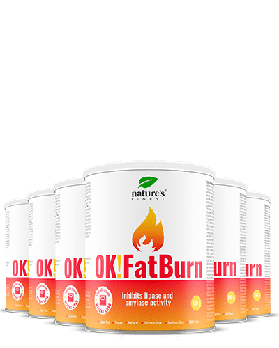 100% Bevanda FatBurn | 6x OK!FatBurn® | con ID-Alg® e L-Carnitina | Migliori Bruciagrassi in Italia | da Nature's Finest.