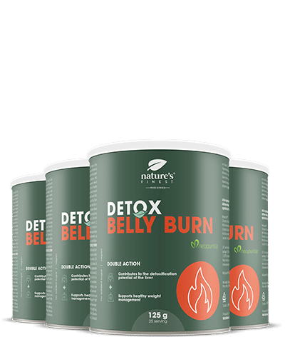 100% Belly Burn + DETOX | Confezione da 4 | Biologico | Miglior bevanda per la perdita di peso | vegano per la perdita di peso | Nature's Finest.