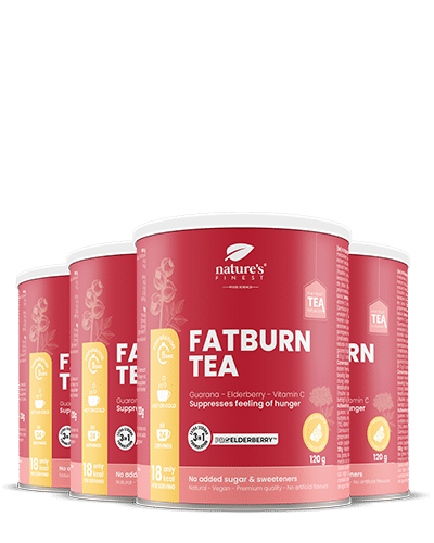 100% Tè Dimagrante Biologico | 4 x FatBurn Tea with ProElderberry™ | Cardo Mariano e Valeriana | Vegano | di Nature's Finest.